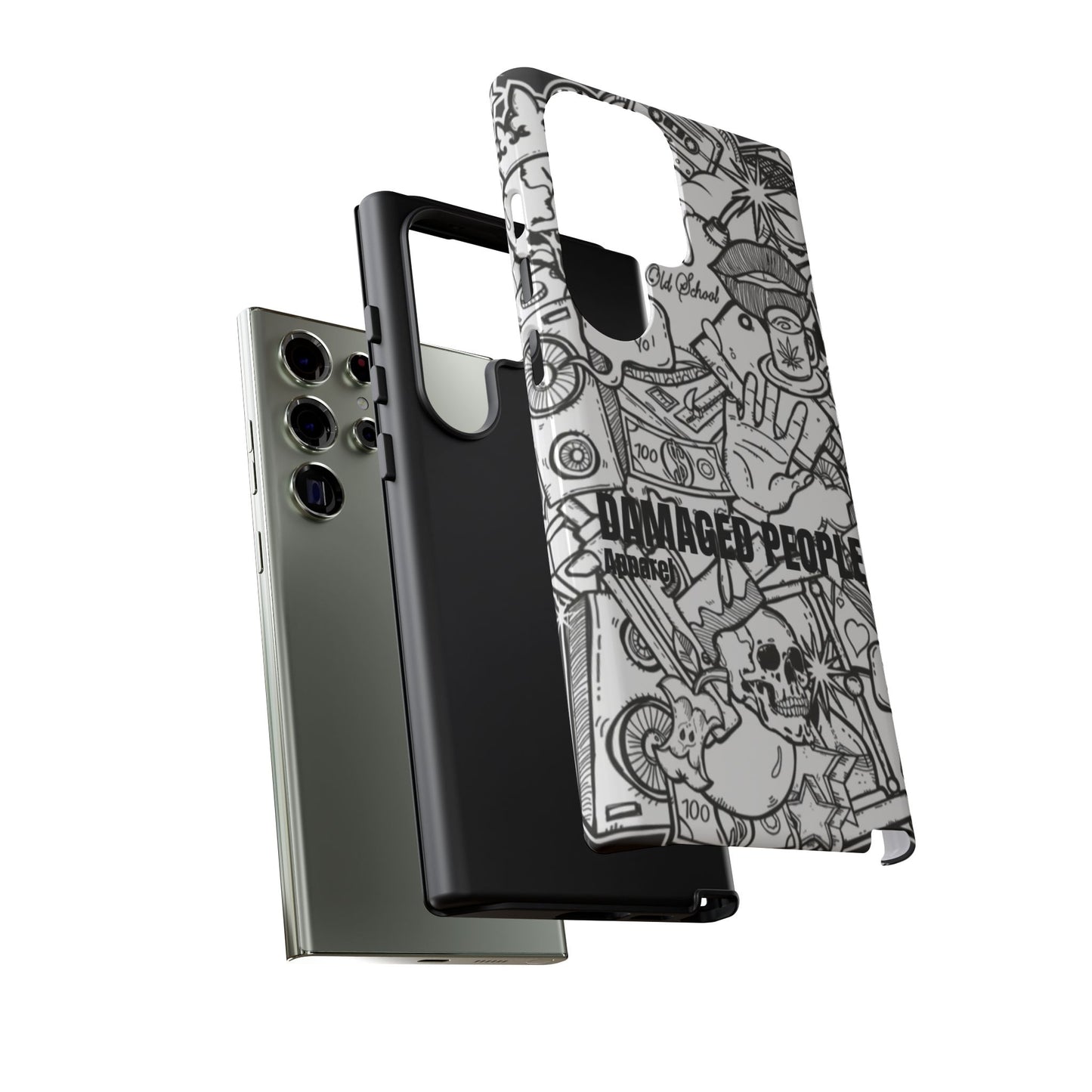 Tough Cases - Damaged People Phone Case - Edgy Vintage Design for Creative Spirits