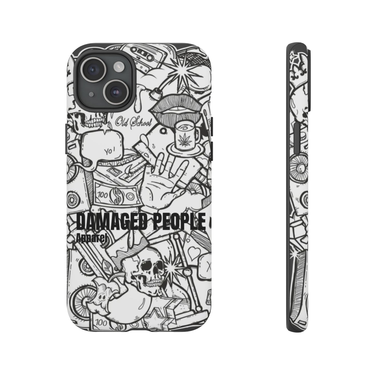 Tough Cases - Damaged People Phone Case - Edgy Vintage Design for Creative Spirits