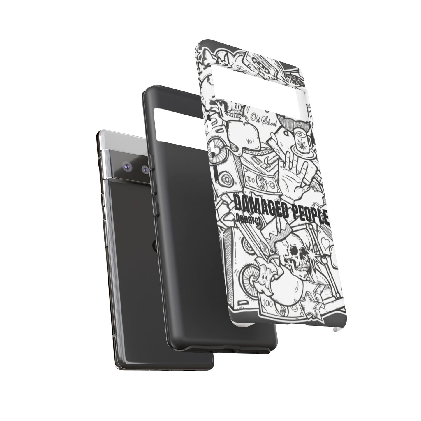 Tough Cases - Damaged People Phone Case - Edgy Vintage Design for Creative Spirits