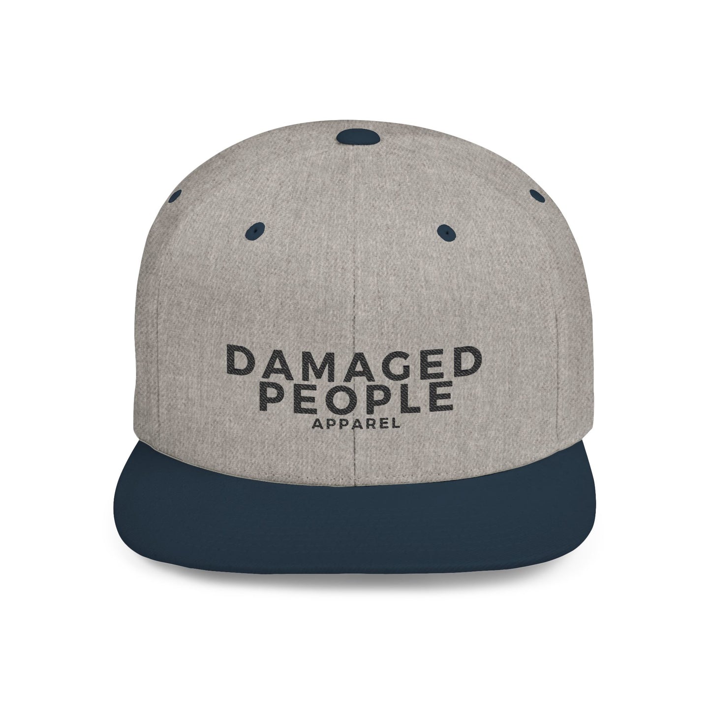 Stylish Flat Bill Snapback Hat - Damaged People Apparel