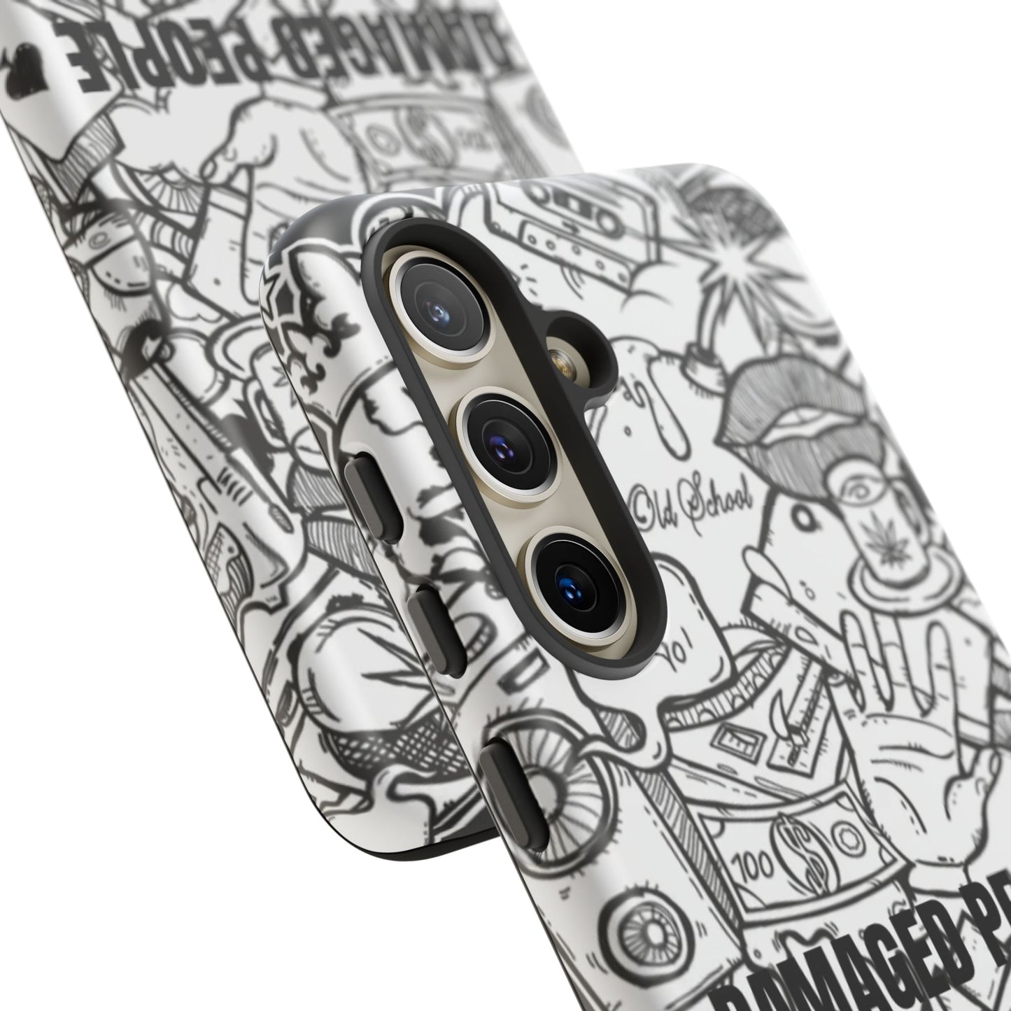 Tough Cases - Damaged People Phone Case - Edgy Vintage Design for Creative Spirits