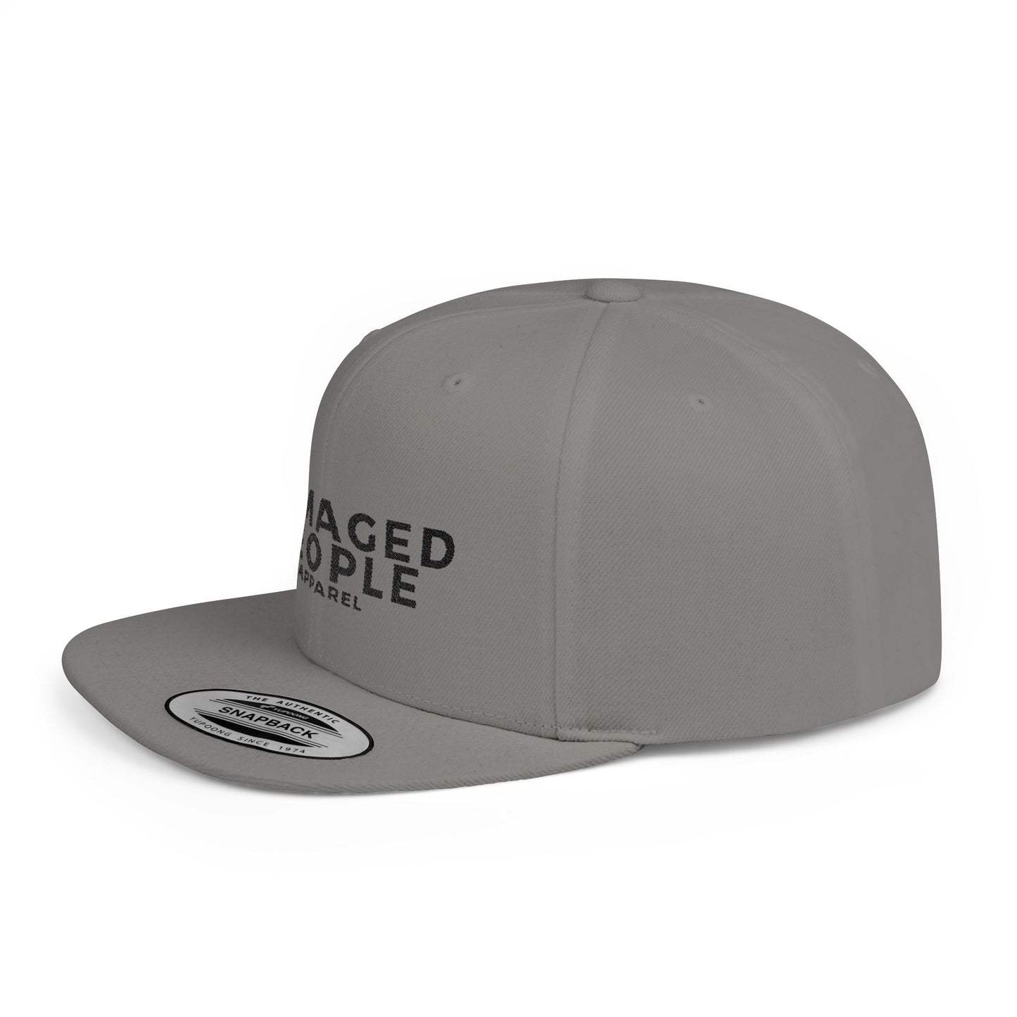 Stylish Flat Bill Snapback Hat - Damaged People Apparel